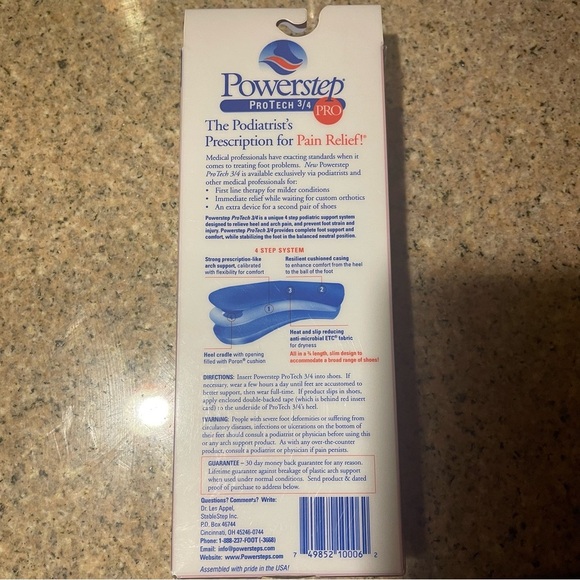 Powerstep ProTech 3/4 Pro Orthotic Supports - Picture 3 of 8